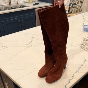 Madewell Suede Burgundy Heeled Boots
